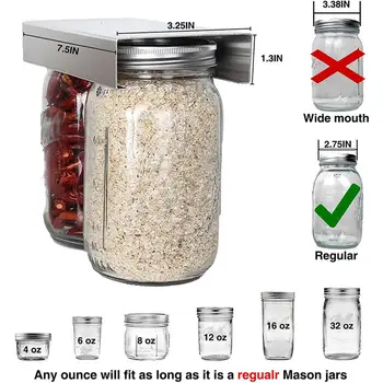 Решение для хранения продуктов Компактный кухонный органайзер для банок-каменщиков, стеллаж для консервирования под шкафом для эффективного хранения
