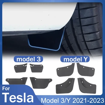Брызговики Для Tesla Модель 3 Модель Y 2021-2023 Аксессуары Брызговики Брызговики Брызговики Защита Переднего Заднего Крыла