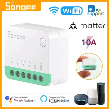 SONOFF MINIR4M MINI Extreme Wi-Fi Smart Switch с чипом ESP32 Для Отсоединения Реле, Совместимого с eWeLink, Голосовое Управление через Alexa Google