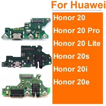 Плата USB-зарядного устройства для Huawei Honor 20 Pro Lite 20S 20i 20E USB-порт для зарядки, док-станция, Гибкий кабель, запчасти
