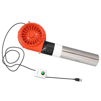 Воздуходувка для барбекю с питанием от USB, угольный вентилятор, электрический стартер воздуходувки для кемпинга на древесном угле, кабель-адаптер 5V 1A в комплекте