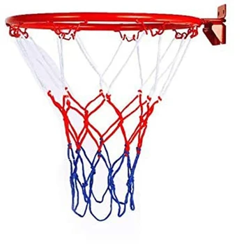 2шт 32 см Настенное Баскетбольное Кольцо Сетка Металлический Обод Подвесная Корзина Баскетбольный Мяч Настенный Обод С Винтами В Помещении На Открытом воздухе