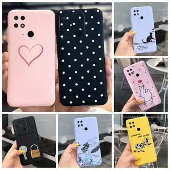Милый Чехол для телефона Love Heart Для Xiaomi Redmi 10C Cover Redmi10C NFC Защитный Чехол Мягкая Задняя Крышка Для Xiomi Redmi 10C 2022 Etui