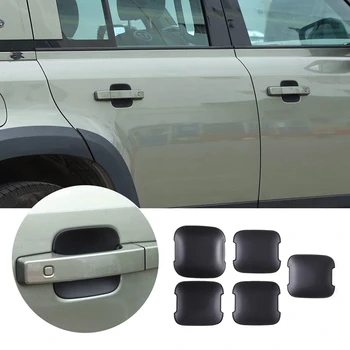 Для Land Rover Defender 2020-2023 Автомобильные наружные дверные ручки, накладка крышки чаши боковой двери, аксессуары для отделки, матовый черный
