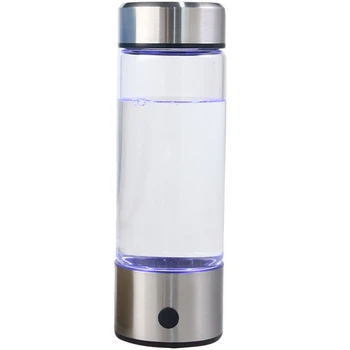 Генератор водородной воды Щелочной чайник Перезаряжаемый Портативный для чистой воды, богатой водородом H2 Бутылка для воды 420 мл