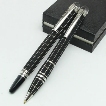 Высококачественная роскошная ручка-роллер MB, черные/синие/серебристые металлические перьевые ручки Monte, высококачественное бюро для письма с серийным номером