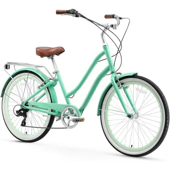 Женский гибридный велосипед EVRYjourney, универсальный гибридный велосипед, 7-скоростные велосипеды, разные цвета