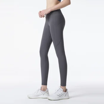Леггинсы с высокой талией, ощущающие себя обнаженными, спортивные женские штаны для фитнеса, бега, йоги, леггинсы с высокой эластичностью, женские брюки для спортзала