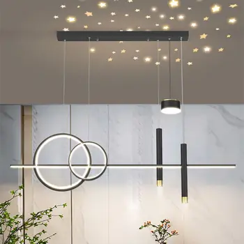 Современная роскошная лампа для столовой, креативная декоративная настольная люстра, Многорежимное подвесное освещение для столовой