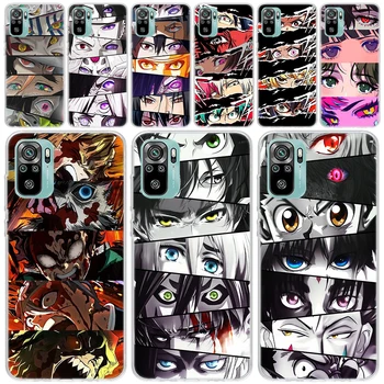 Аниме Комикс Manga Eyes Прозрачный Мягкий Чехол Для Телефона Xiaomi Redmi Note 11S 11T 11E 10S 10 Pro 12 9 9S 9T 8 8T 7 6 Plus Print C