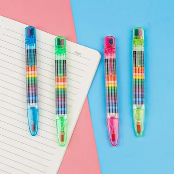20-в-1 Цветные карандаши со сменными стержнями, профессиональные принадлежности для рисования ручками для домашней школы