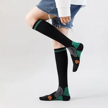 Компрессионные носки для бега, носки для гольфа на открытом воздухе, мужские футбольные носки, спортивные носки-трубки, гольфы до колен, Корейские футбольные чулки