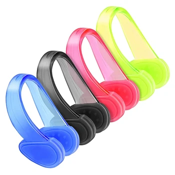 4шт Затычек для носа для плавания для детей, Водонепроницаемый силиконовый зажим для носа для плавания для взрослых, Защитные затычки для носа для тренировок
