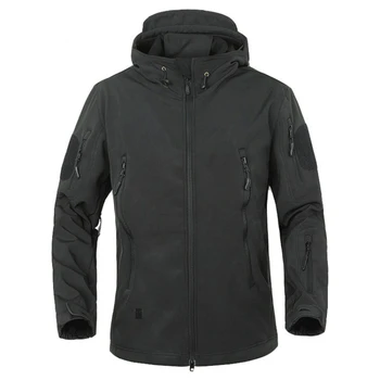 Зимняя мужская камуфляжная куртка большого размера, военная тактическая куртка Shark Soft Shell, мужская водонепроницаемая теплая ветровка, Одежда армии США