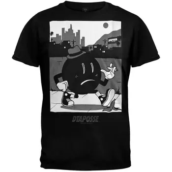 Черная футболка с длинными рукавами DTA - Comic Shot