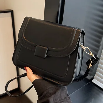 Женская сумка через плечо, высококачественная и универсальная сумка через плечо, осенне-зимняя ретро-маленькая квадратная сумка, нишевая текстурная сумка для поездок на работу