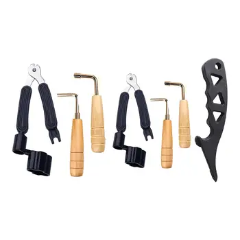 Наборы инструментов для ремонта гитары Инструмент для струнных инструментов Деревянный ключ для настройки струн для акустической гитары