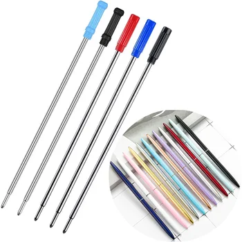 10 шт./лот, вращающаяся металлическая специальная шариковая ручка, стержень для заправки картриджа, ядро для перезарядки, красные, черные, синие чернила 11,6 см PH2008