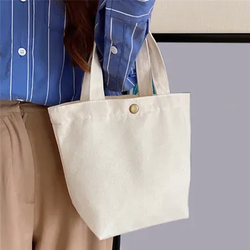 Ручная мини-сумка, однотонные сумки для покупок, женская винтажная сумка-тоут, повседневная сумка через плечо, кошелек на засове, сумка-мешок