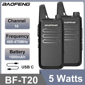 Baofeng BF-T20 Мини-Рация 5 Вт Портативная USB Зарядка 1ШТ/2ШТ Двухстороннее Радио Обновление BF-C9 KD-C1 Для Охоты Детская Игрушка