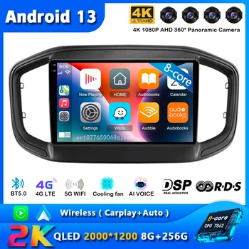 Android 13 Carplay Автомагнитола Для Fiat Strada 2020 2021 2022 Навигация GPS Мультимедийный Плеер стерео wifi + 4G Auto 360 Камера BT
