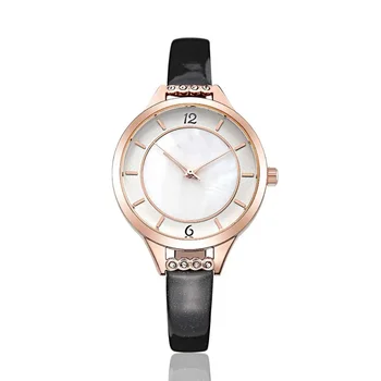 № 2 Женские модные кварцевые брендовые часы с кожаным ремешком повседневные наручные часы