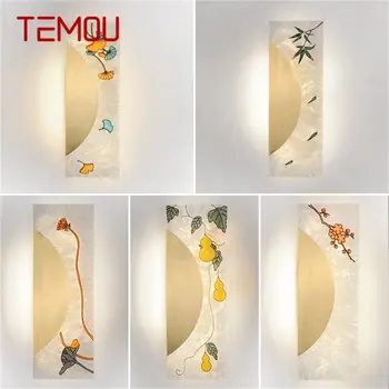 TEMOU Новые настенные светильники Современные латунные креативные светодиодные бра для украшения дома