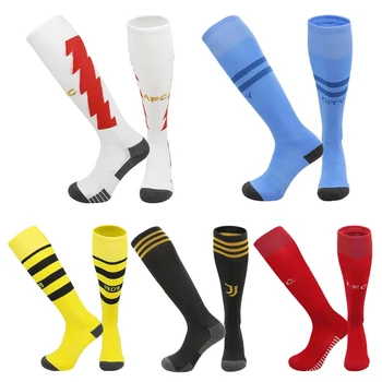 Футбольные носки 23-24 сезона Club Of Team Для взрослых и детей, дышащие, утолщенные, спортивные Футбольные носки с высоким коленом, длинные тренировочные чулки для матчей
