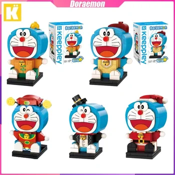 Keeppley Doraemon Строительные Блоки Кукла Серии I Украшение Рабочего Стола Головоломка Сборка Модели Игрушки Подарки на День Рождения для Мальчиков и Девочек
