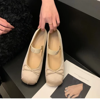 2023 Женская обувь, Удобная женская обувь в балетном стиле, Однотонная Летняя Повседневная женская обувь на плоской подошве, Женские сандалии, женская обувь