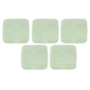 Прозрачная зеленая коробка для хранения пуховок-спонжей - Контейнер на воздушной подушке для макияжа - Пластиковая накладка -