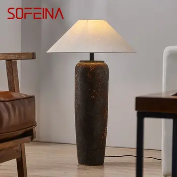 SOFEINA Современный Торшер В Японском Стиле LED Creative Zen Devise Керамический Настольный Светильник для Домашнего Декора Гостиной Спальни