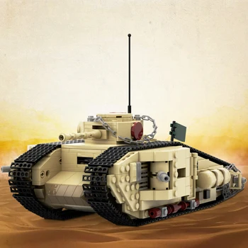 MOC Индиана Джонс Последний крестовый поход, военный танк, строительный блок, Приключенческие рейдеры, развивающие игрушки 