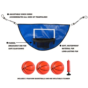 Улучшайте физическую форму благодаря простой установке баскетбольной подставки, водонепроницаемой и покрытой солнцезащитным кремом для долговечности