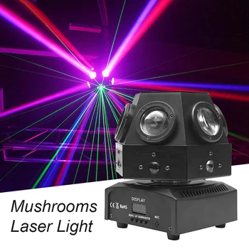 Новый Профессиональный 60 Вт Движущийся Головной Стробоскопический Лазерный Проектор Рождественского Светодиодного Освещения DMX512 Music DJ Disco Lights Для Дома
