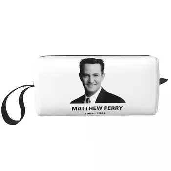Косметичка Matthew Perry RIP, Женские сумки для макияжа, Друзья, Чендлер Бинг, Дорожная Водонепроницаемая сумка для туалетных принадлежностей, Сумка-органайзер для хранения