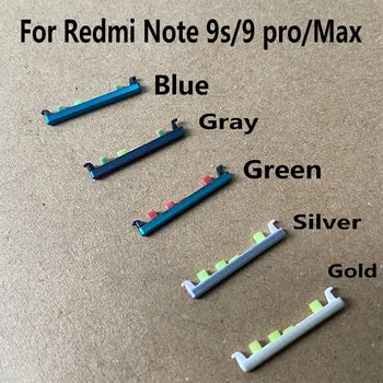 10ШТ Для Xiaomi Redmi Note 9 PRO MAX 9S Боковая Кнопка Включения Громкости Кнопки Включения Выключения Замена Запасных Частей