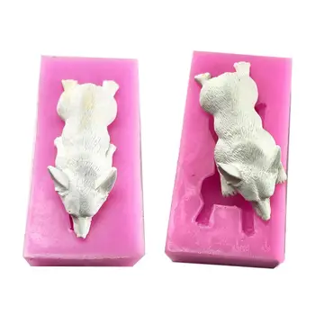 Силиконовая Форма Cute 3D Animal Цементная Форма Keji Dog Shaped Гипсовая Ароматическая Форма DIY Home Decor Силиконовая Форма Для Бетона Для Штукатурки