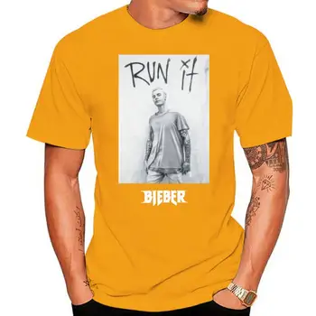 Черная футболка с изображением Джастина Бибера Run It, футболка с принтом New Purpose Tour Merch