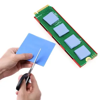 1 лист 100 мм x 100 мм x 1 мм Термопластичная прокладка для охлаждения радиатора GPU CPU, проводящая Силиконовая прокладка для ПК, Компьютерные аксессуары, Прямая поставка