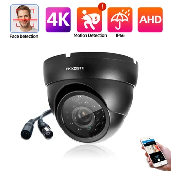 Камера AHD с распознаванием лица 4K 8MP 5MP Аналоговое Видеонаблюдение Высокой Четкости CCTV Security Home Outdoor Купольные Всепогодные Hd-Камеры