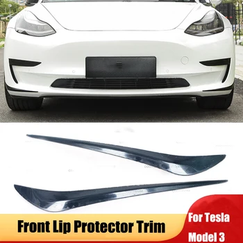 Для автомобиля Tesla 2016-2022 Модель 3 Угловой протектор переднего бампера Противотуманная фара, спойлер, Ветрозащитная декоративная наклейка