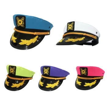 Стильная яхта лодка капитан Кап морской Адмирал кепка вышитый костюм матроса ВМФ шапка шляпа для мужчин женщин партии косплей