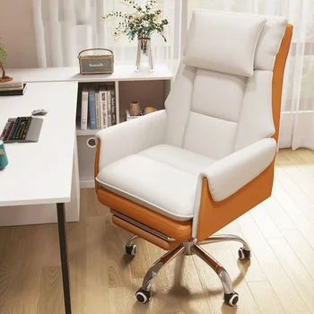 Офисное кресло на колесиках для гостиной Дизайнерский кабинет Столовая Белое Удобное офисное кресло с акцентом Гостиная Мебель для дома Sillas Gamer HDH