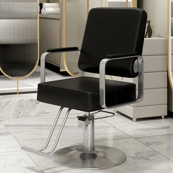 Вращающееся кресло со спинкой, парикмахерское кресло для педикюра, подставка для ног, кресло для тату, профессиональная косметическая мебель Cadeira для парикмахеров LJ50BC