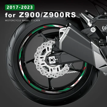 Наклейки на Колеса Мотоцикла Водонепроницаемые для Kawasaki Z900RS Аксессуары 2023 Z900 Z 900 RS SE Cafe 2017-2022 2020 2021 Наклейка на Обод