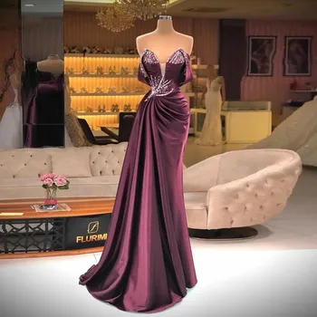 Элегантное Женское платье для выпускного вечера в складку без рукавов С блестящими кристаллами и пайетками, Сшитое на заказ Официальное вечернее платье Vestidos De Gala