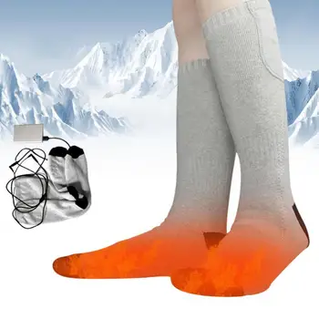 Носки с электрическим подогревом 28X23X9,4 см, дышащие удобные носки с подогревом, Быстроразогревающийся утепленный хлопковый носок, хлопковое волокно