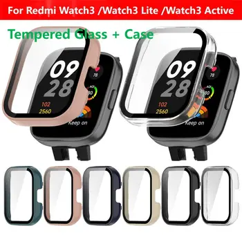 Чехол из закаленного Стекла Для Redmi Watch 3/3 Lite /3 Active Smart Watch Ремешок Бампер Защитная Крышка Экрана Для Xiaomi Redmi Watch3
