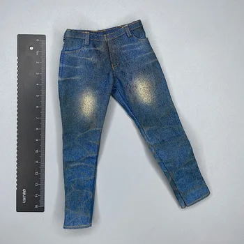 Современная мужская бандитская модель джинсов с имитацией пятен крови в масштабе 1/6, кукольная одежда, аксессуары, коллекция игрушек.